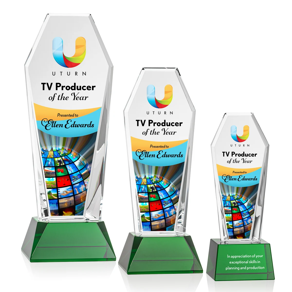 Romford VividPrint™ Award on Base - Green 1