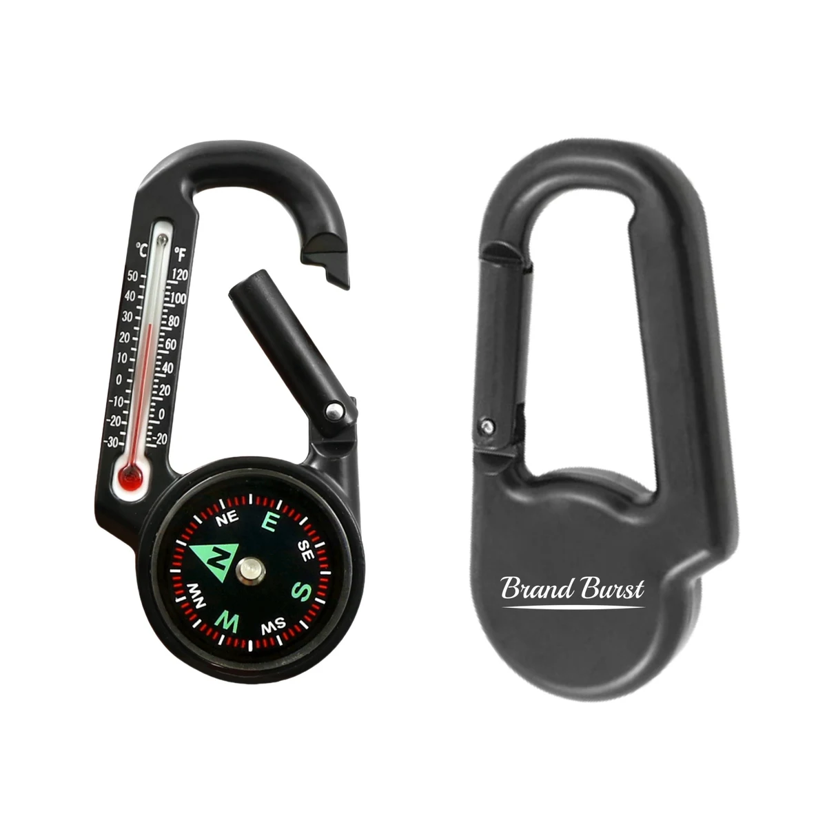 Ball Compass And Thermometer Carabiner 1