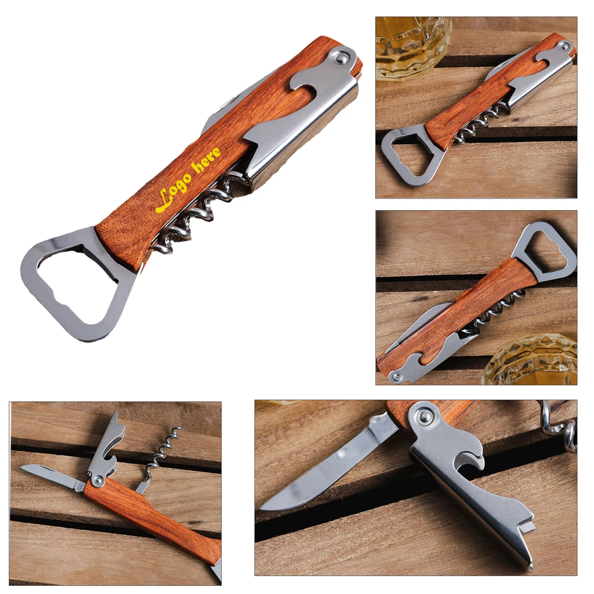 Portable Wooden Beer Opener 1