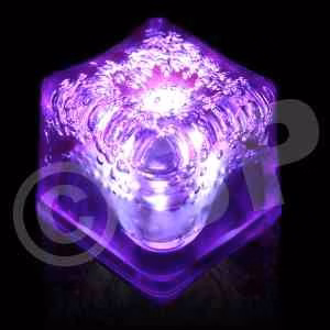 Purple Light Up Premium LitedIce Brand Ice Cube, Blank