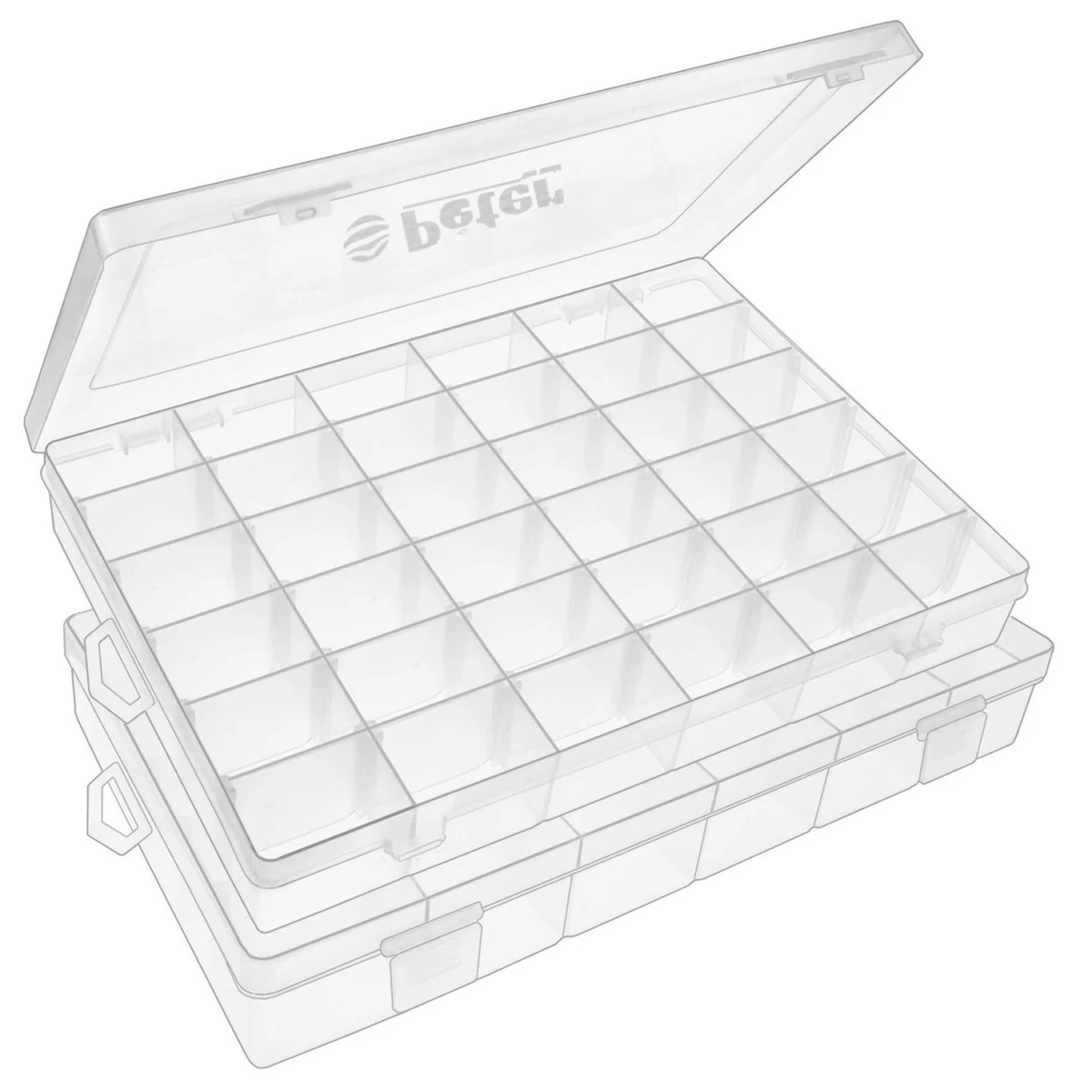 36 Grid Clear Plastic Storage Box Organizer 1