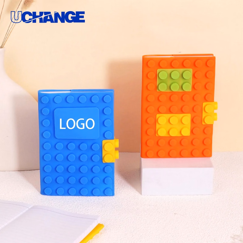 Silicone Building Block Notebook for Creative Office & Student Use