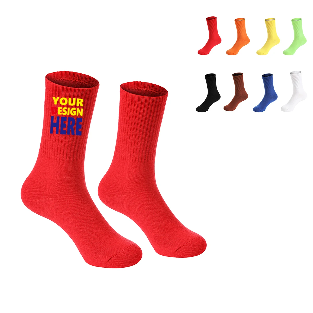 Full-Color Customized Logo Socks 1
