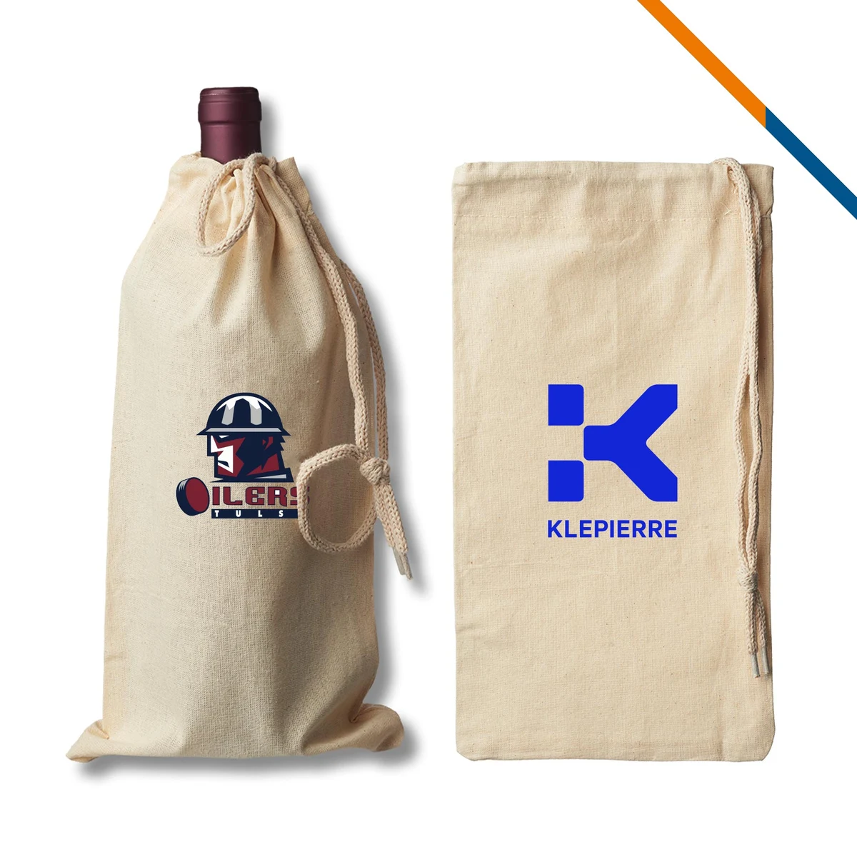 Veronica Cotton Drawstring Wine Bags 1