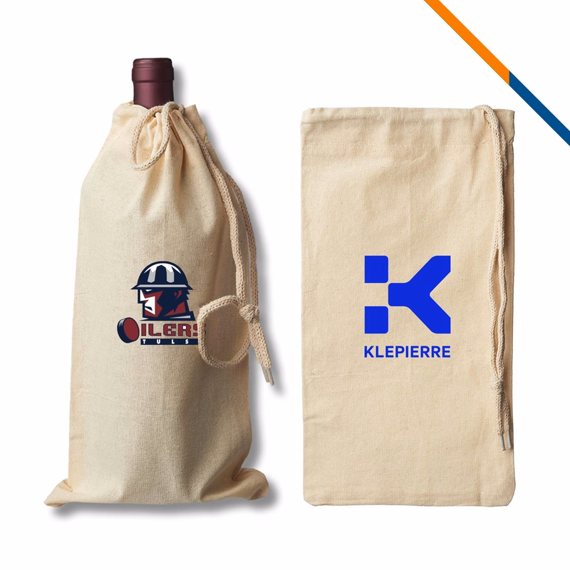 Veronica Cotton Drawstring Wine Bags