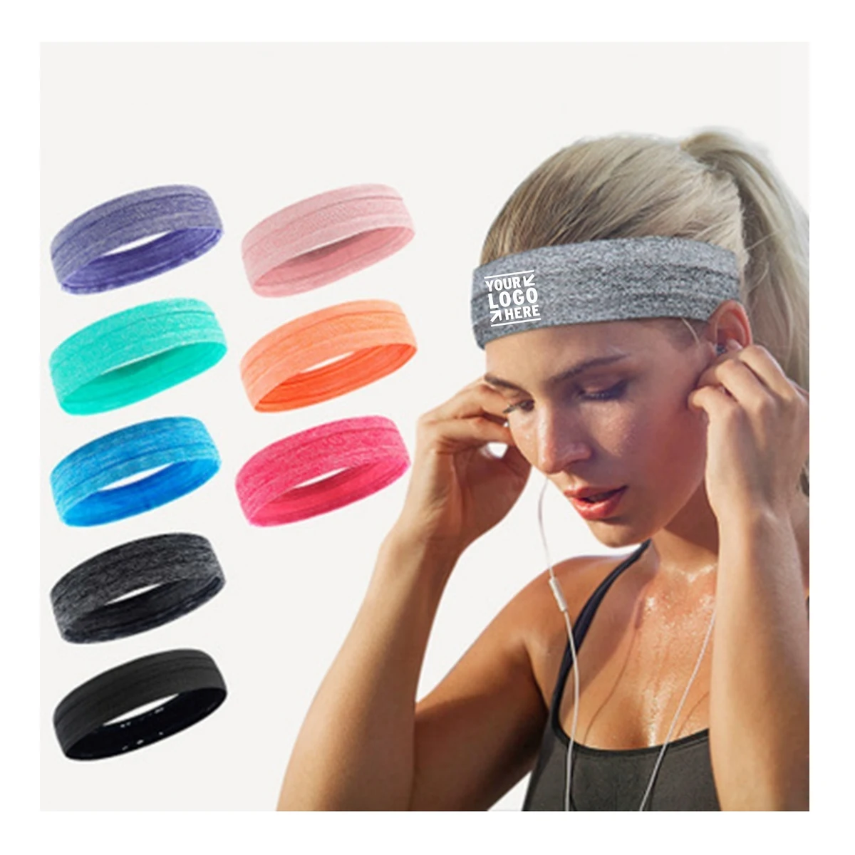 Elastic Non Slip Sports Headband Sweatband 1
