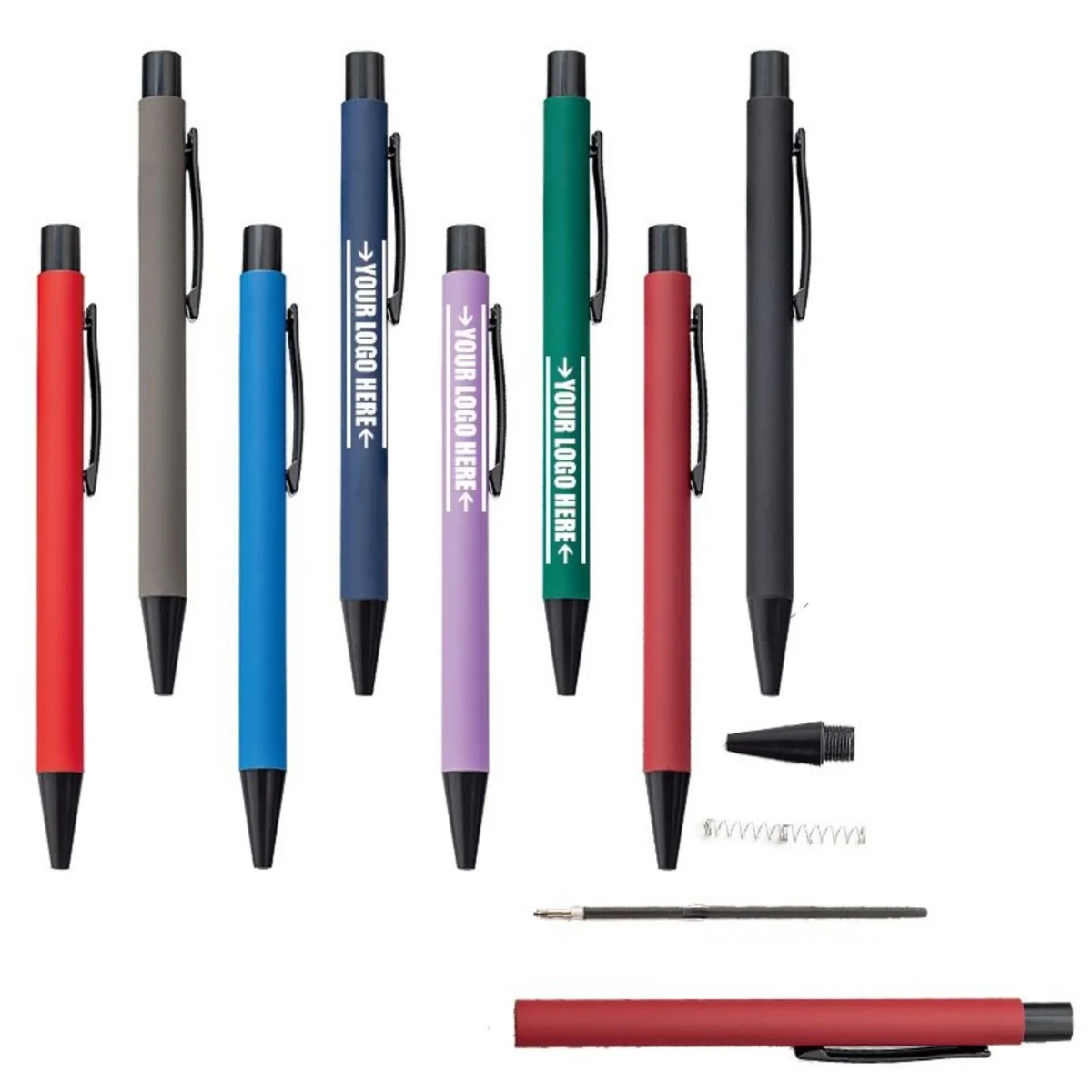 Aluminum Penholder Capless 1.0 Bullet Shape Ballpoint Pen 1