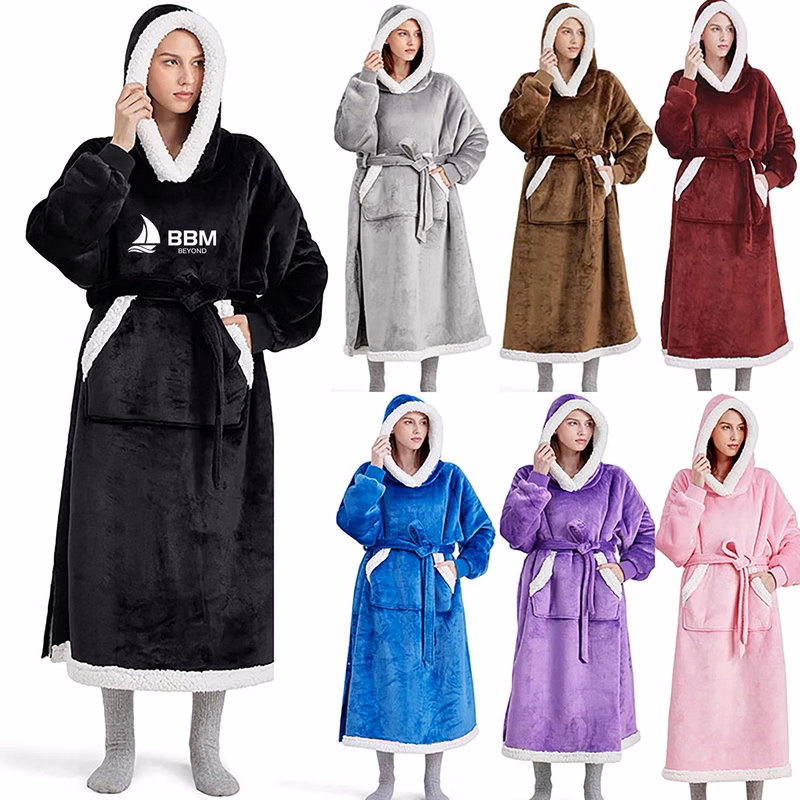 Lace Up Large Pocket Lengthened Blanket