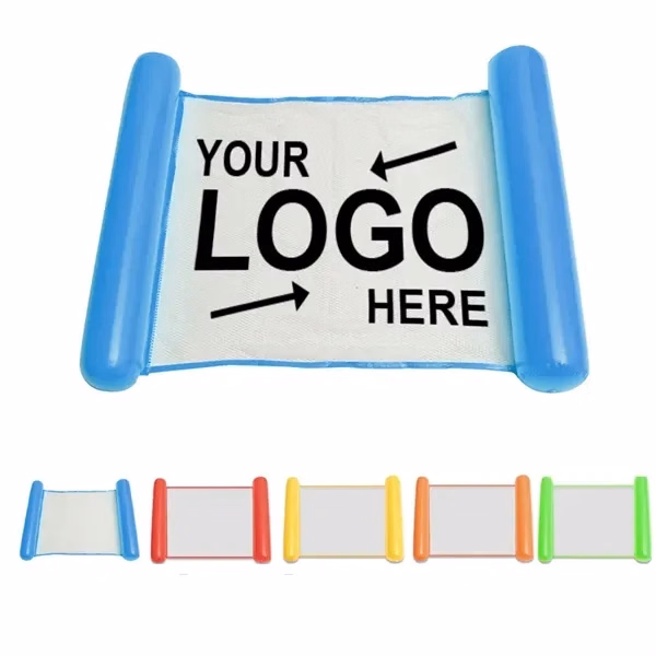 Custom PVC 47 x 31 Inflatable Pool Hammock — Full-Color Beach Event Promo