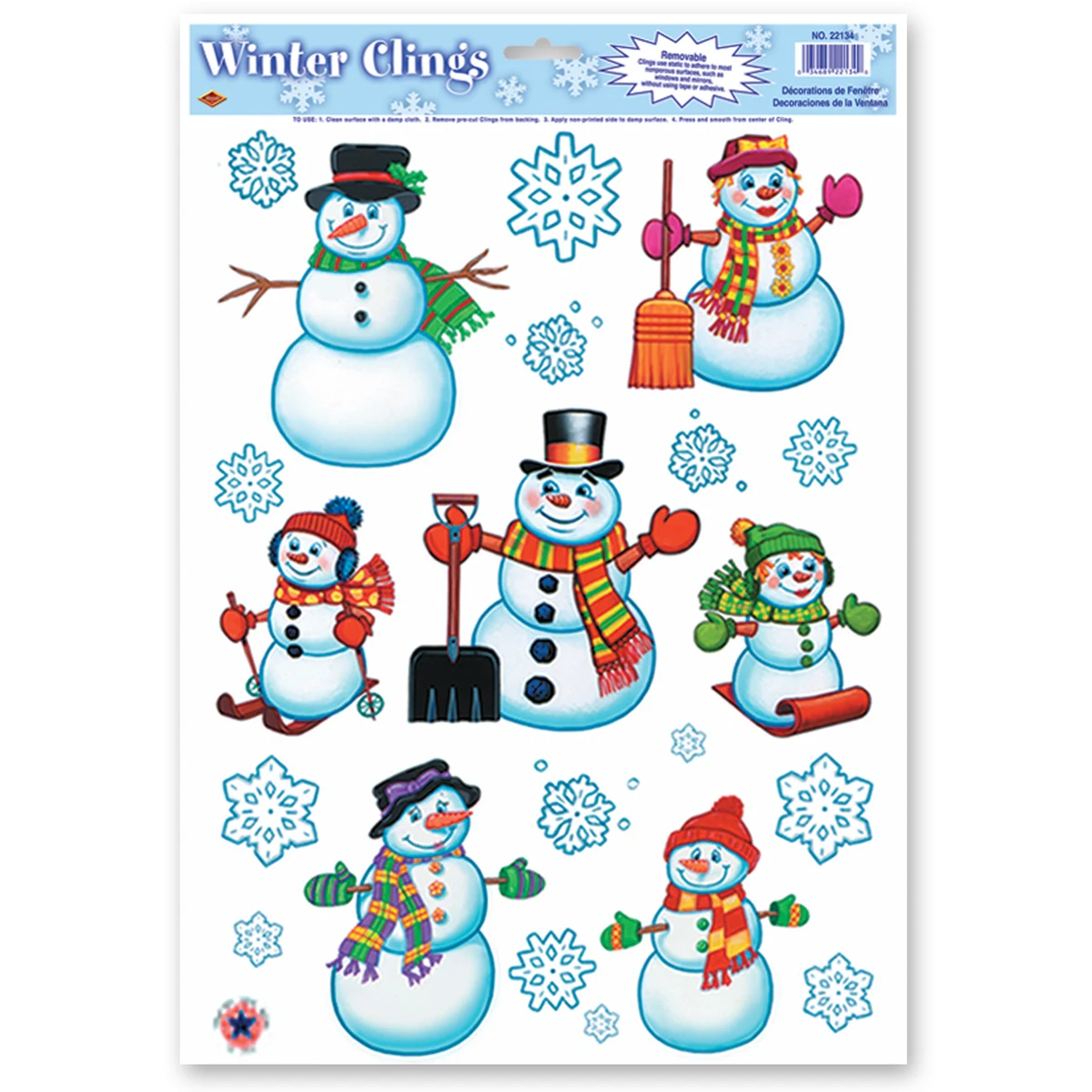 Snowmen/ Snowflakes Clings 1