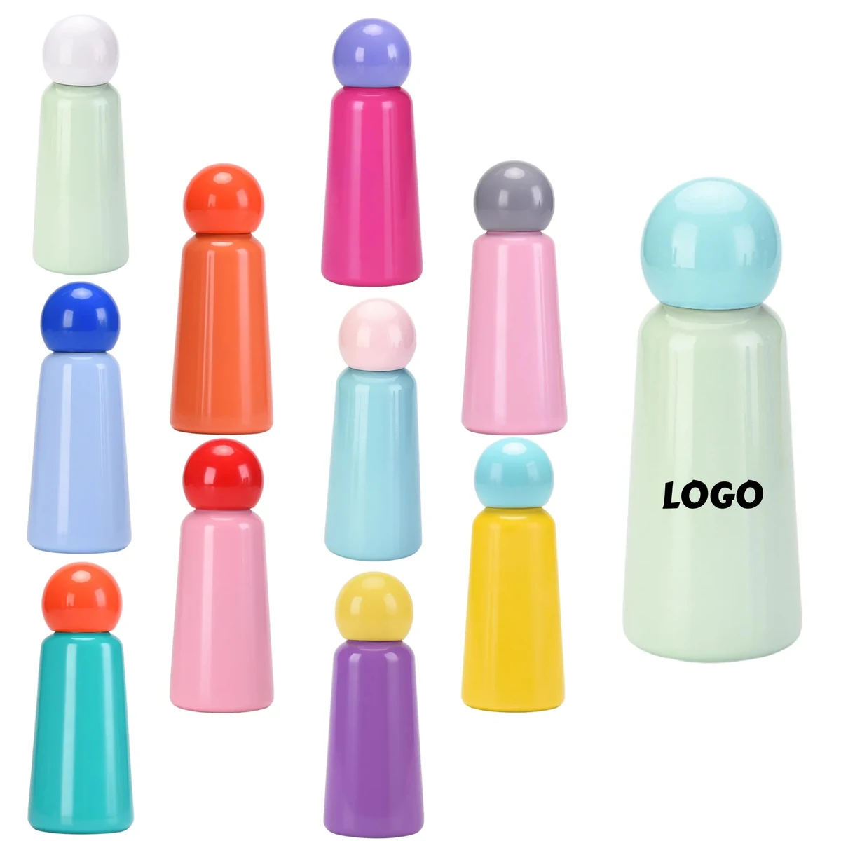 Cute Stainless Thermos Portable Water Bottle, custom water bottle with logo imprint 1
