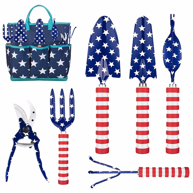 7PCS Gardening Toolkit With USA Flag
