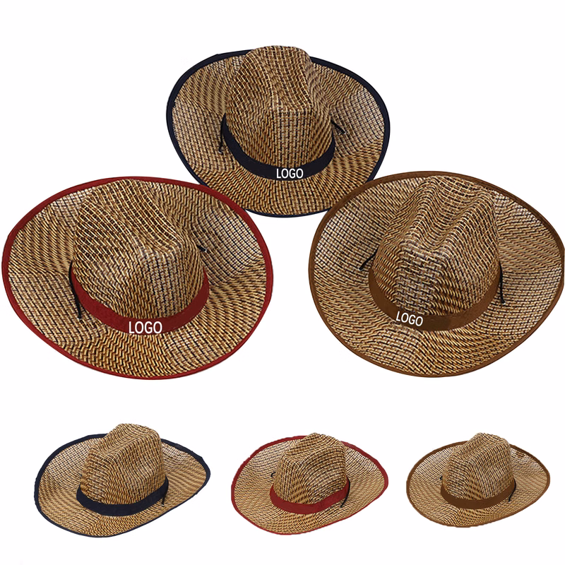 Summer Panama Straw Hat Wide Brim Cowboy