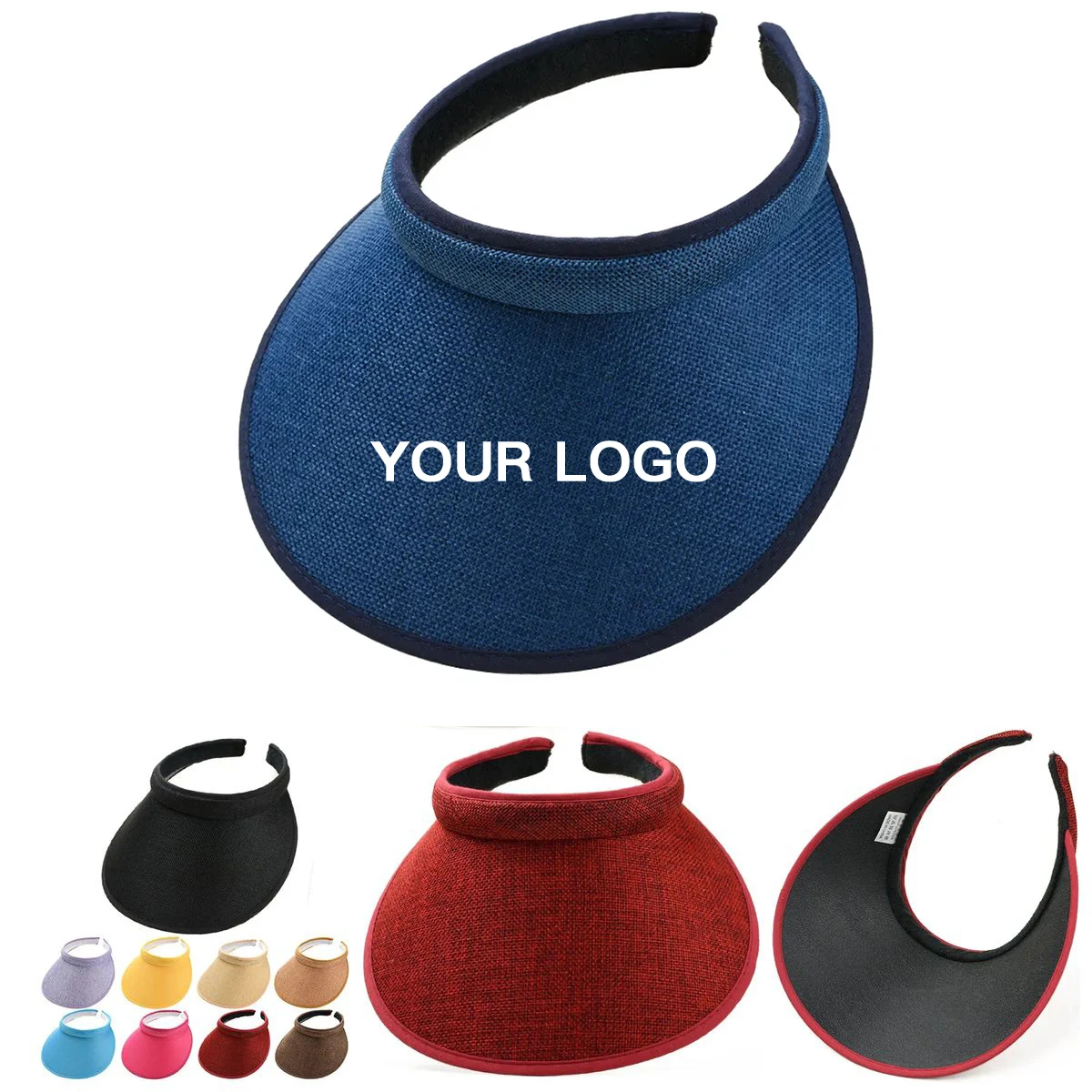 Lightweight Linen Visor Cap For UV Protection 1