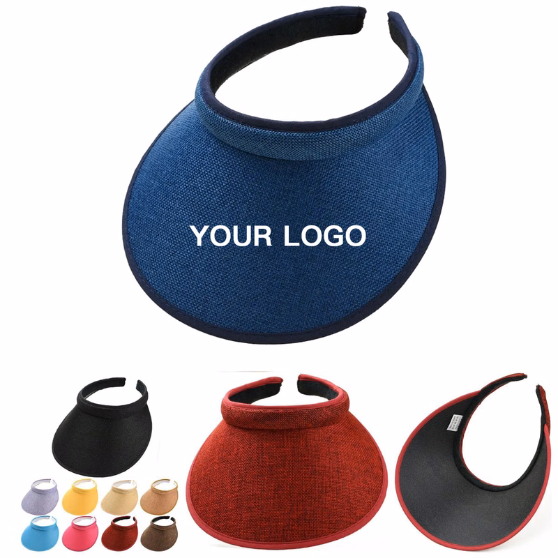 Lightweight Linen Visor Cap For UV Protection