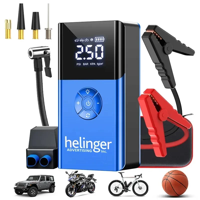 10000mAh Emergency Car Jump Starter w/ 150PSI Tire Inflator 1