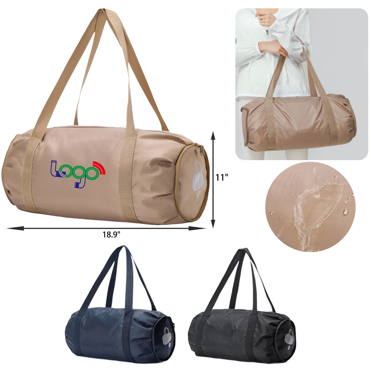Durable Foldable Oxford Tote Bag, custom tote bag with logo imprint 1