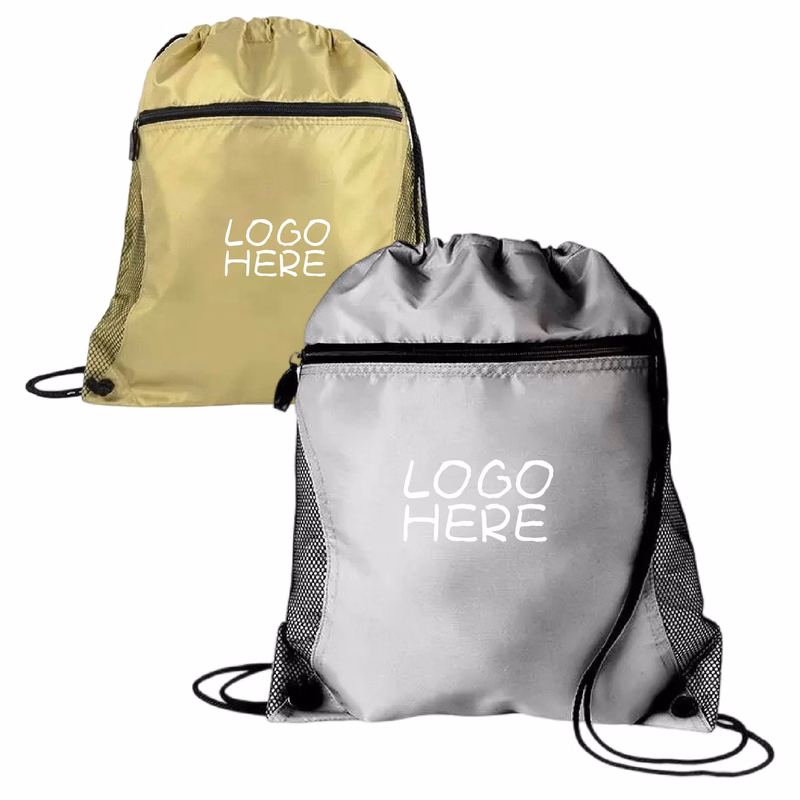 Metallic Drawstring Backpack