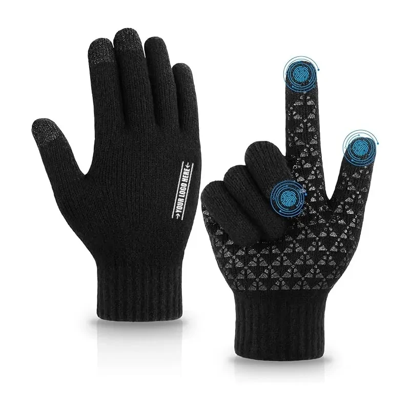 Winter Knit Cycling Gloves with Touch Screen Finger 1