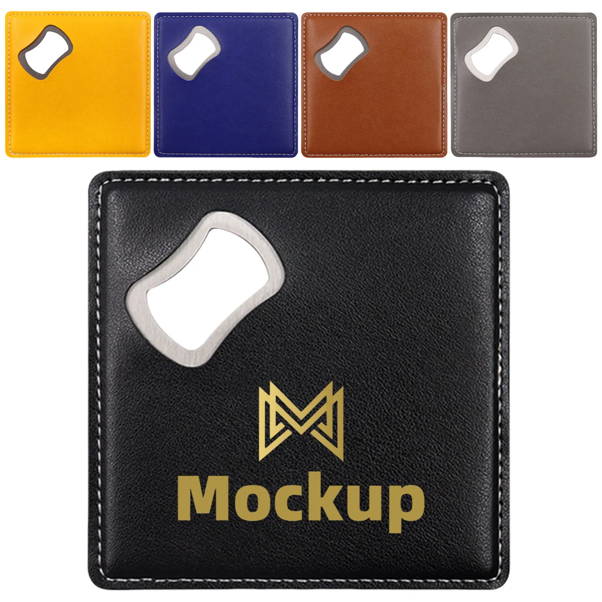 Leather Opener Drink Coaster 1