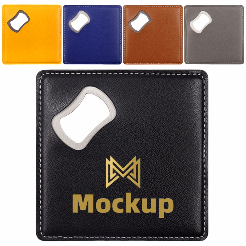 Leather Opener Drink Coaster