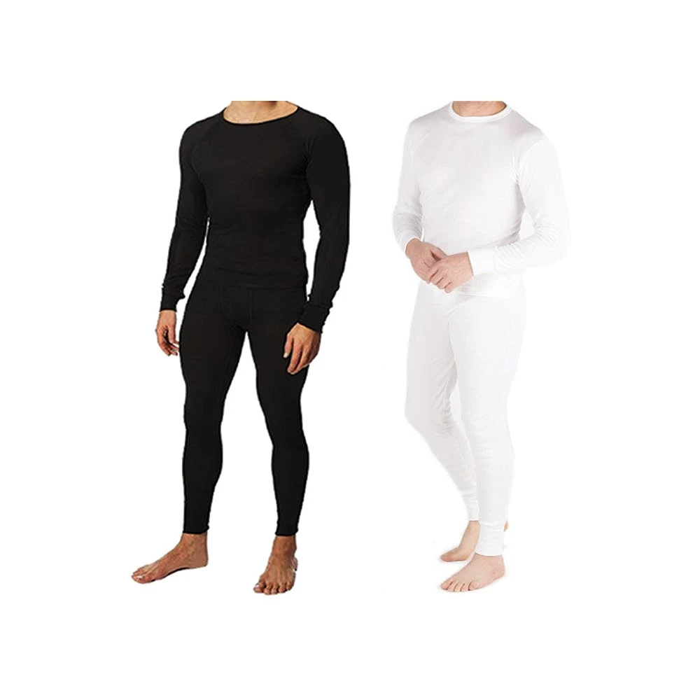 Men's Thermal Underwear Set - Black Medium 1