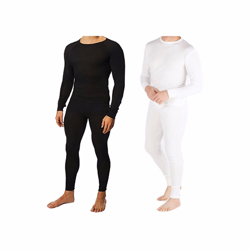 Men's Thermal Underwear Set - Black Medium