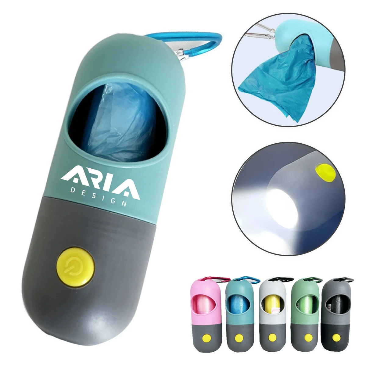 LED Flashlight Pet Waste Bag Dispenser 1