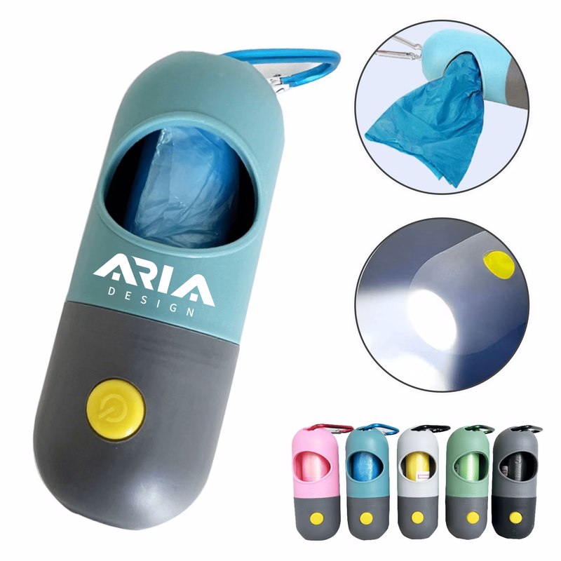 LED Flashlight Pet Waste Bag Dispenser