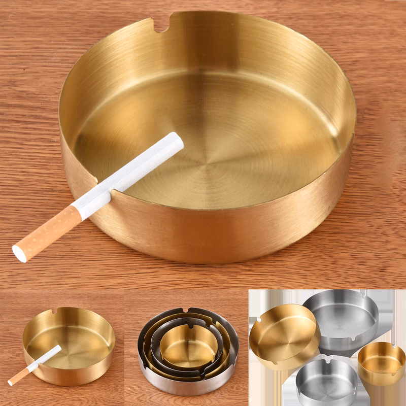 Tabletop Round Stainless Steel Ash Tray