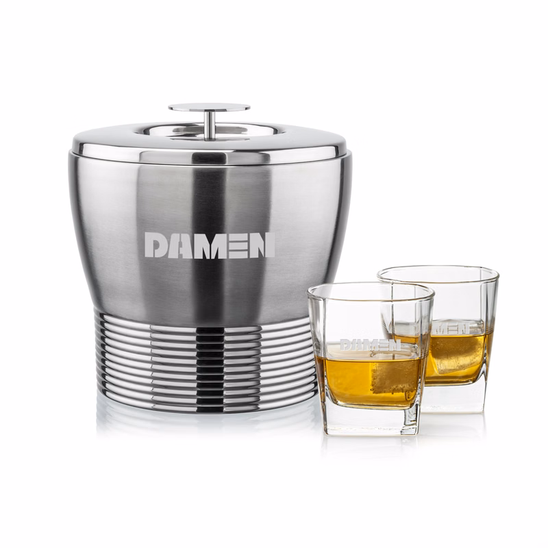 Genoa Ice Bucket & Sterling On-the-Rocks Set