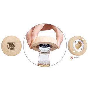 Charming Wooden Bottle Opener With Magnet
