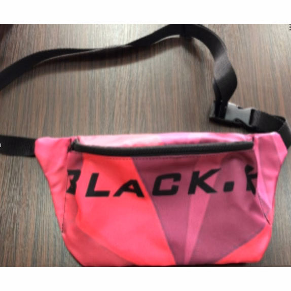 Screen Print Waist Bag 2 Zipper 13.4 " X 3.75"