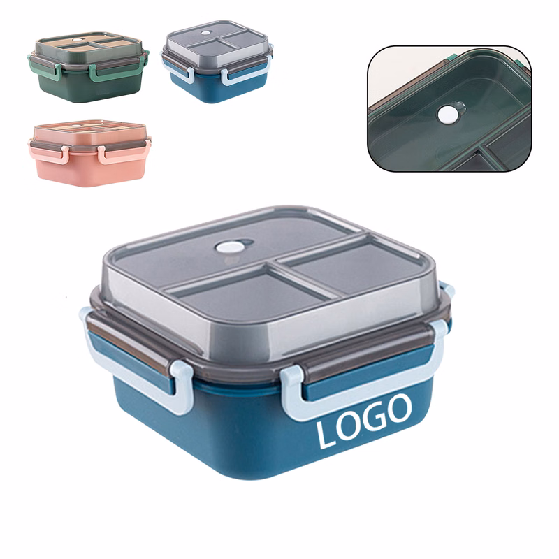 Plastic Dual - Layer Square Bento Box