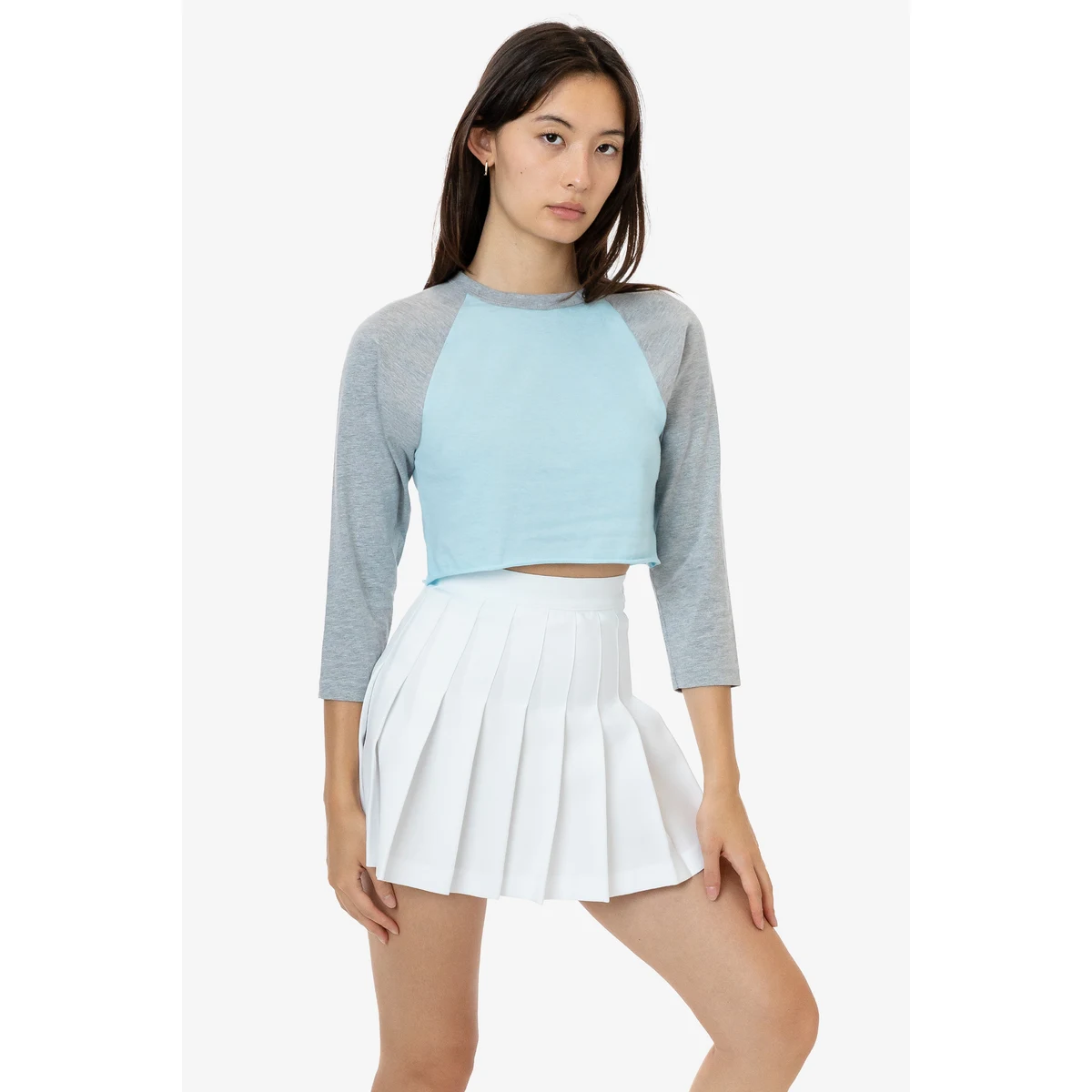 WOMEN'S POLY COTTON 3/4 SLEEVE RAGLAN 1