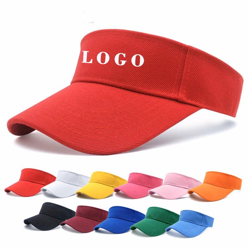Cotton Empty Top Cap Adjustable Sports Sun Visor Hat