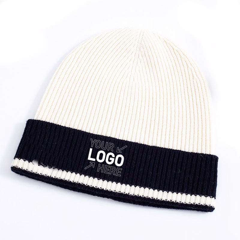 Hat women's winter ear protection foldable knitted hat