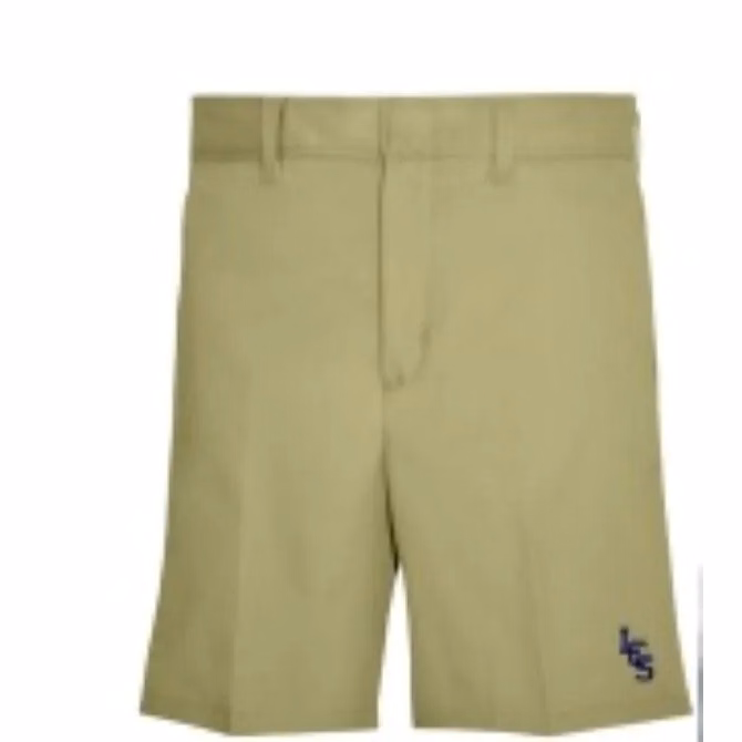 Girls Flat Front Short: Khaki (Girls K-5)