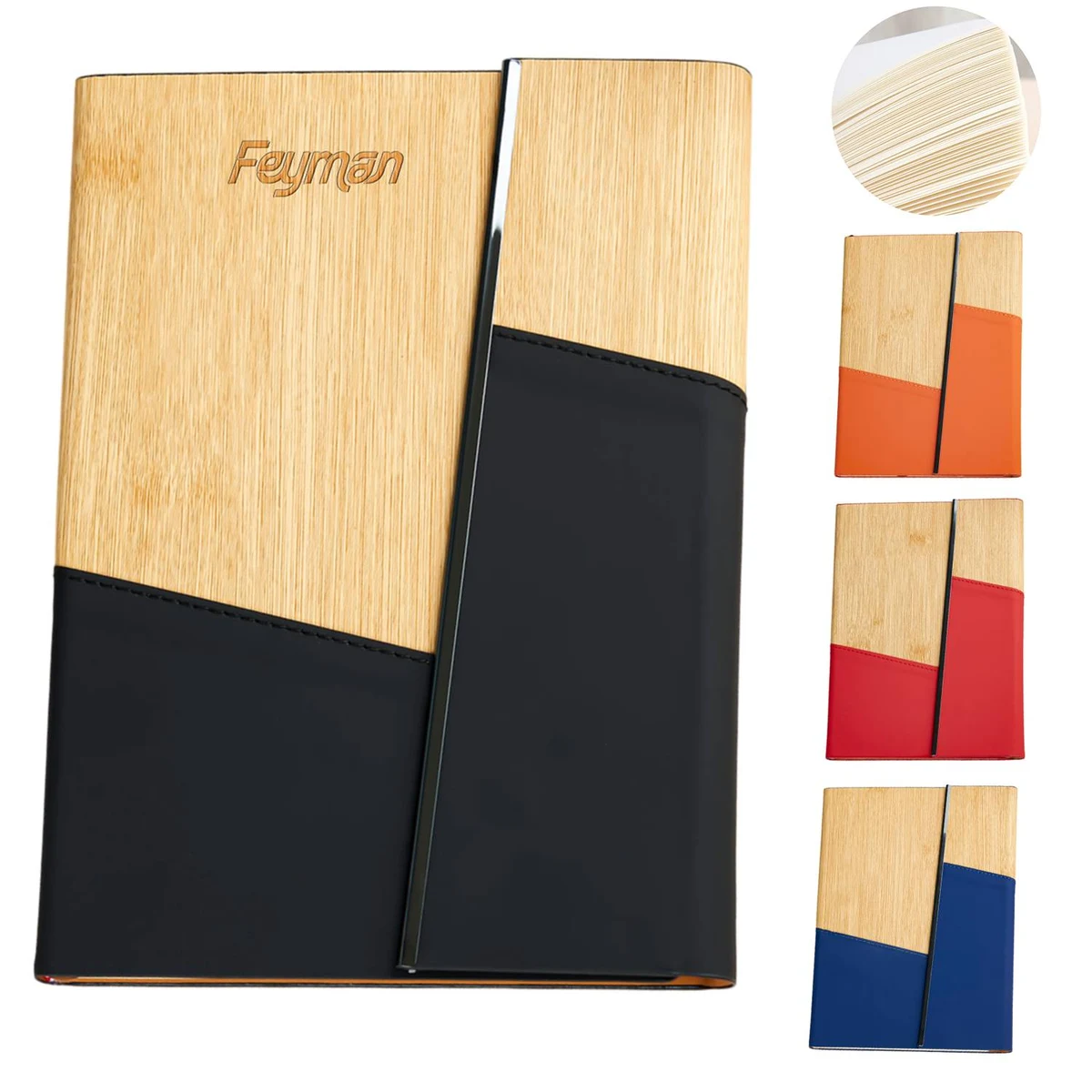 A5 Bamboo-Pattern PU Leather Notebook 1