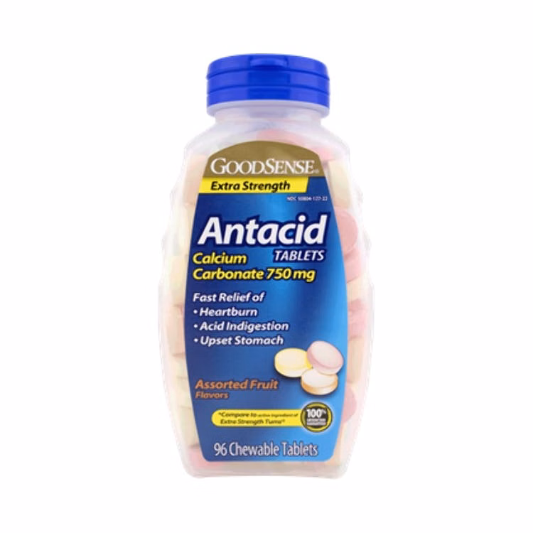 Extra Strength Antacid Tablets - 96 Count Fruit Flavors