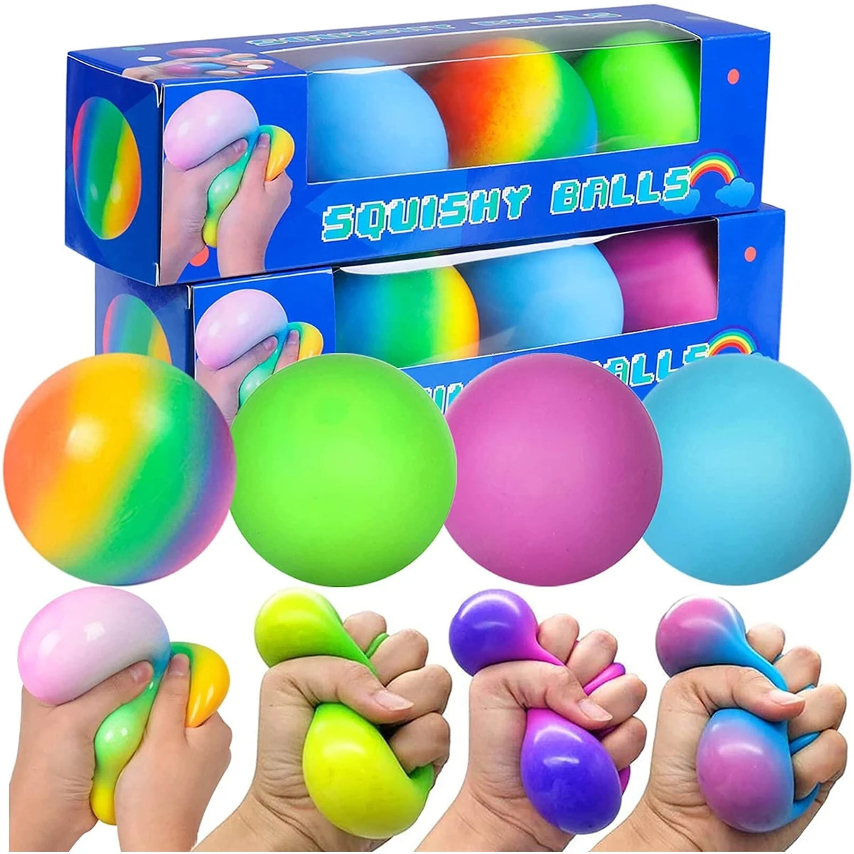 Rainbow Stress Fidget Ball 1