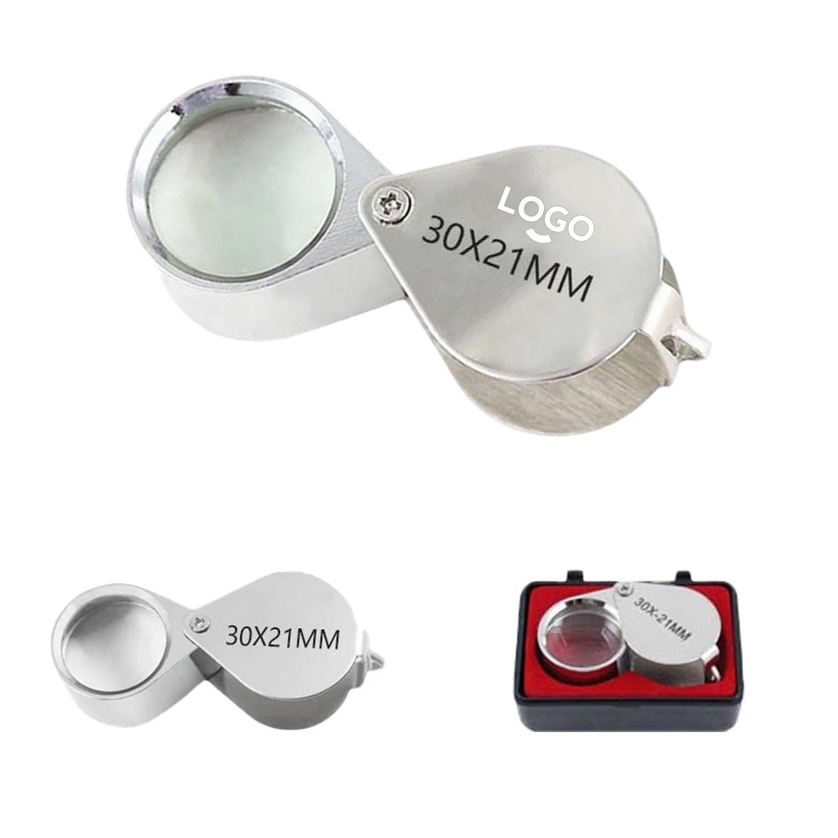 MOQ20 30X Metal Folding J Pocket Jewelry Eye Loupe 1