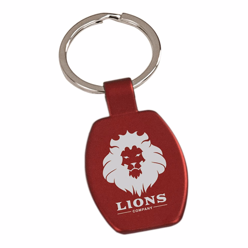 1 5/8" Laserable Rectangle Keychain