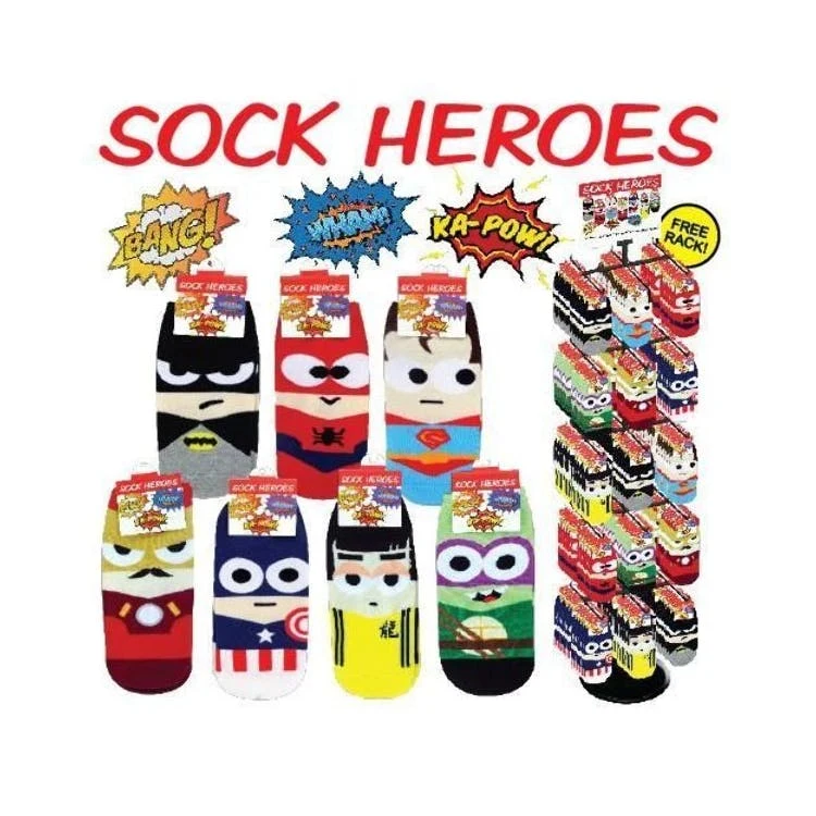 Sock Heroes Socks with Display - 288 Piece 1