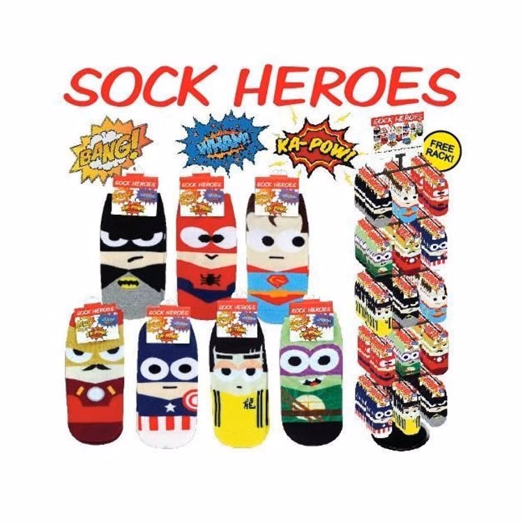 Sock Heroes Socks with Display - 288 Piece