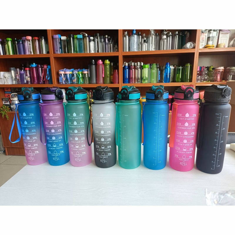 Gradient Color Sports Water Bottle