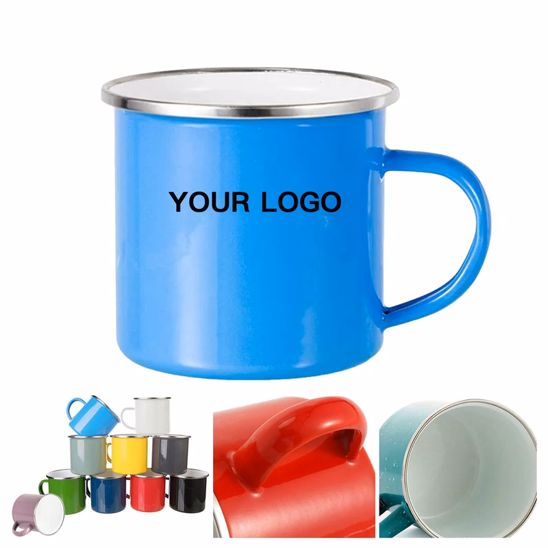 Stainless Steel Rim Mug with C Shaped Handle