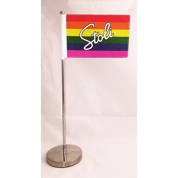 Metal chrome Desk Flag 1