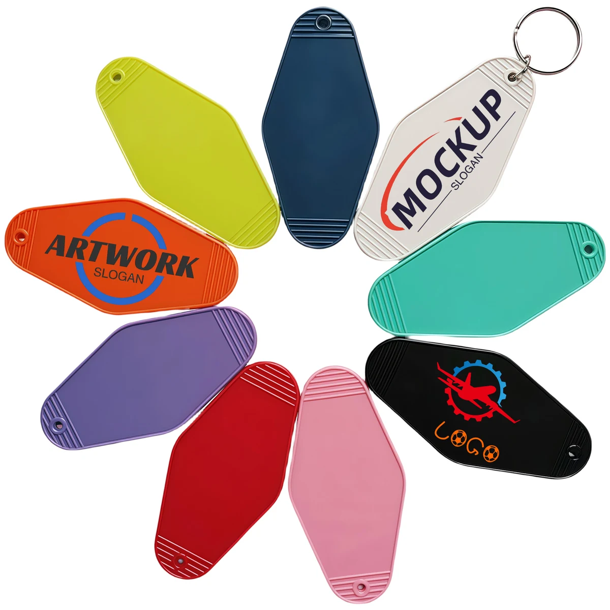 DIY Key Label Rhombus Luggage Tag 1