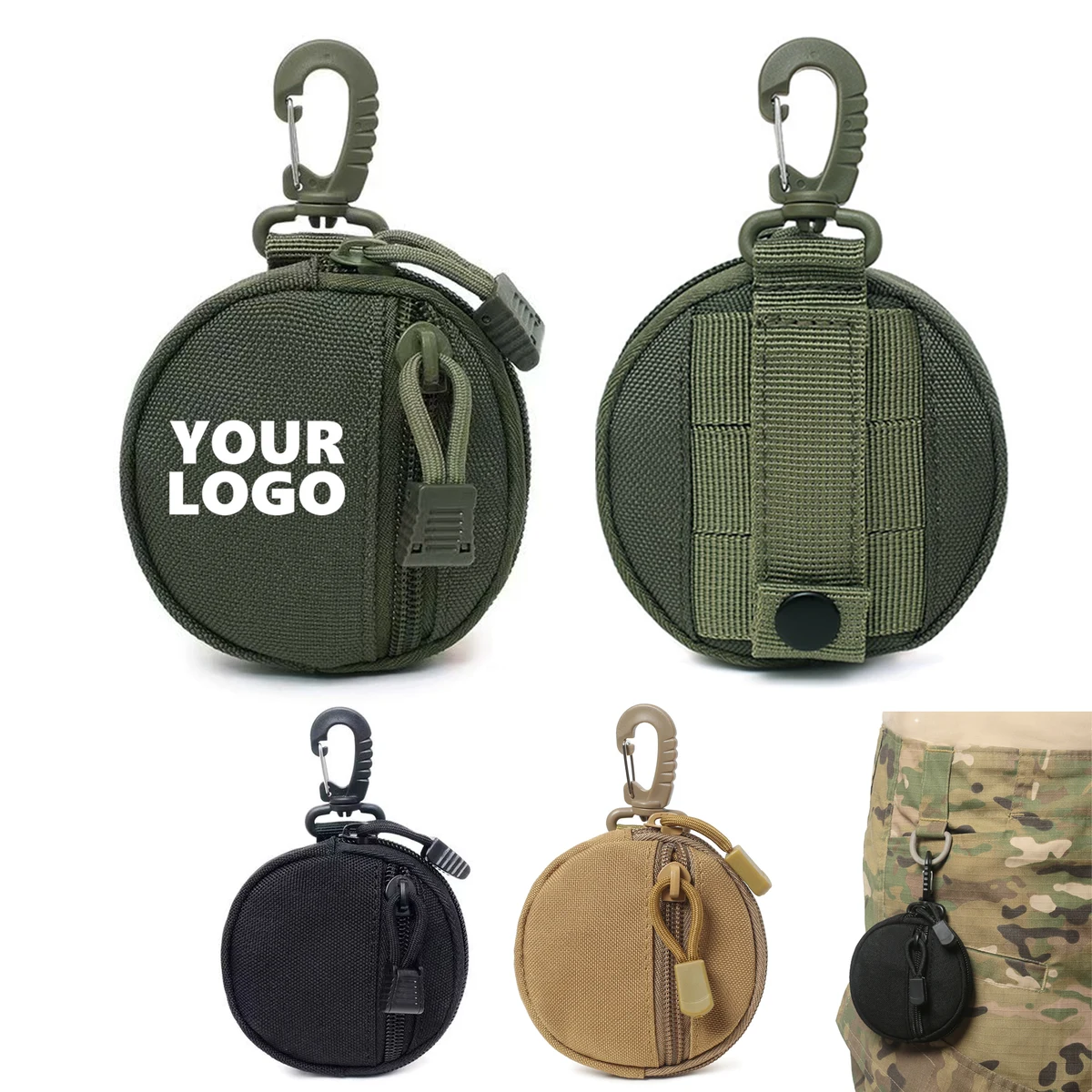 Round Oxford Zipper Coin Pouch 1